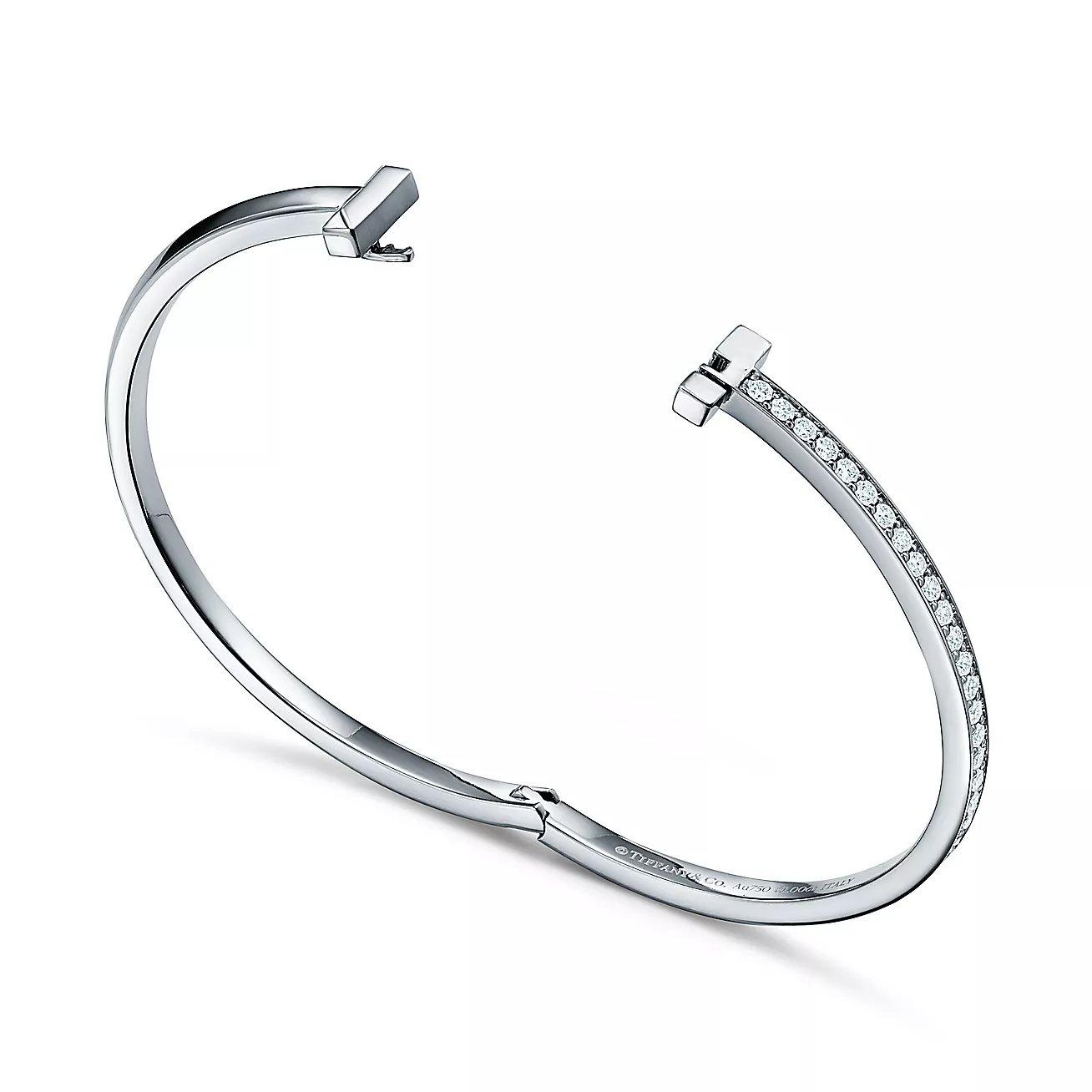 T1 Narrow Diamond Hinged Bangle